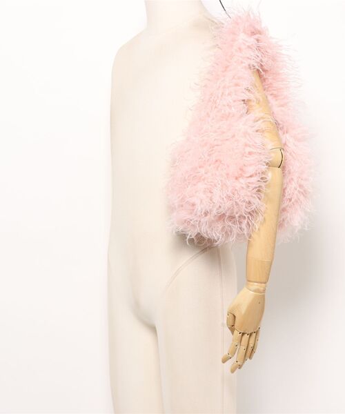 Little sunny bite(リトルサニーバイト)の「littlesunnybite/リトルサニーバイト/fur bag(トートバッグ・レディース・ブルー/ピンク/イエロー・F)」の12枚目の写真