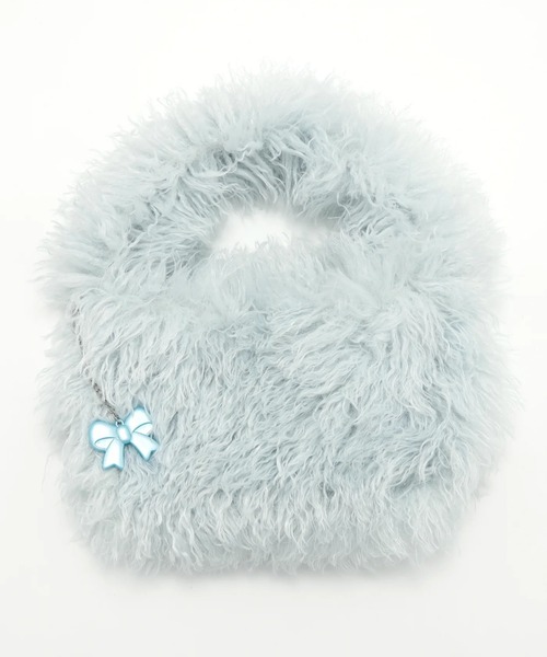 Little sunny bite(リトルサニーバイト)の「littlesunnybite/リトルサニーバイト/fur bag(トートバッグ・レディース・ブルー/ピンク/イエロー・F)」の4枚目の写真