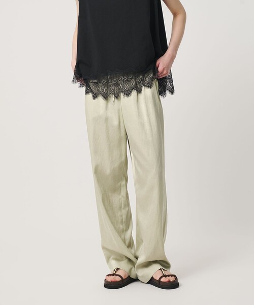 BEAUTY&YOUTH UNITED ARROWS(ビューティーアンドユースユナイテッドアローズ)の「サテンドロースト ワイドパンツ ウォッシャブル(その他パンツ・レディース・ベージュ/ダークグレー/ライトピンク/ライム/コバルトブルー・XS/S/M/L)」の4枚目の写真