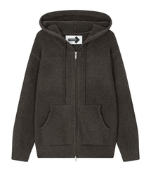 MAISON MASTER（メゾン マスター）の「フードジップアップカーディガンブラウン(brown)（カーディガン/ボレロ）」