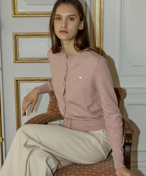 NONLOCAL(ノンローカル)の「Essential Round Neck Cardigan - Pink(カーディガン/ボレロ・レディース・その他・FREE)」の1枚目の写真