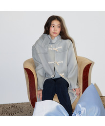 Alpaca Long Duffel Coat (Sky)