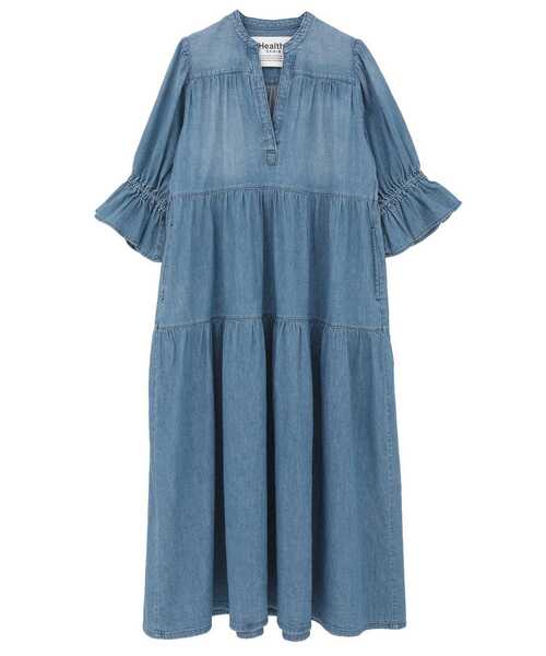 【HEALTHY DENIM/ヘルシーデニム】デニムワンピース（Papaya）