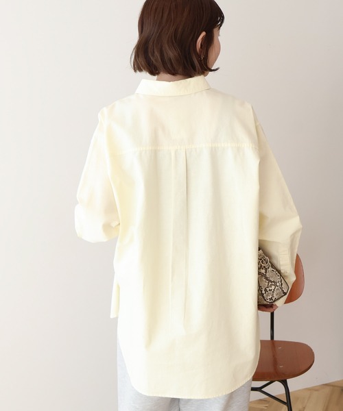 AMERICAN HOLIC（アメリカンホリック）の「【UVカット】オックスベーシックシャツ（シャツ/ブラウス・レディース・ブルー系その他6/サックスブルー/オレンジ/イエロー/ホワイト系その他5・L/M）」の9枚目の写真