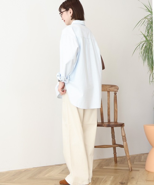 AMERICAN HOLIC（アメリカンホリック）の「【UVカット】オックスベーシックシャツ（シャツ/ブラウス・レディース・ブルー系その他6/サックスブルー/オレンジ/イエロー/ホワイト系その他5・L/M）」の12枚目の写真