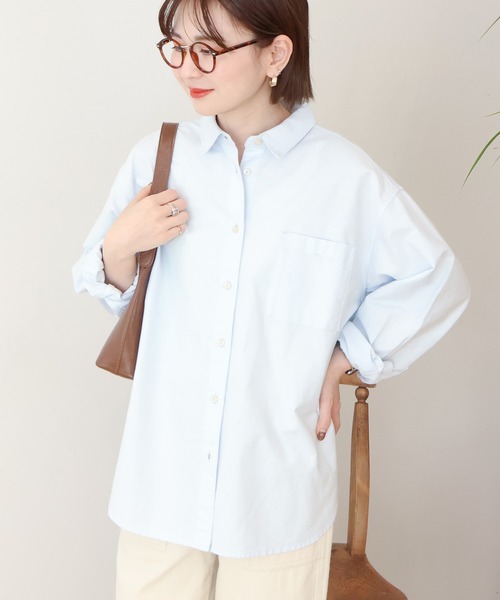 AMERICAN HOLIC（アメリカンホリック）の「【UVカット】オックスベーシックシャツ（シャツ/ブラウス・レディース・ブルー系その他6/サックスブルー/オレンジ/イエロー/ホワイト系その他5・L/M）」の14枚目の写真