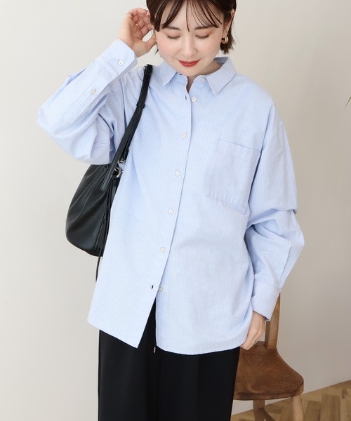 AMERICAN HOLIC（アメリカンホリック）の「【UVカット】オックスベーシックシャツ（シャツ/ブラウス・レディース・ブルー系その他6/サックスブルー/オレンジ/イエロー/ホワイト系その他5・L/M）」の22枚目の写真