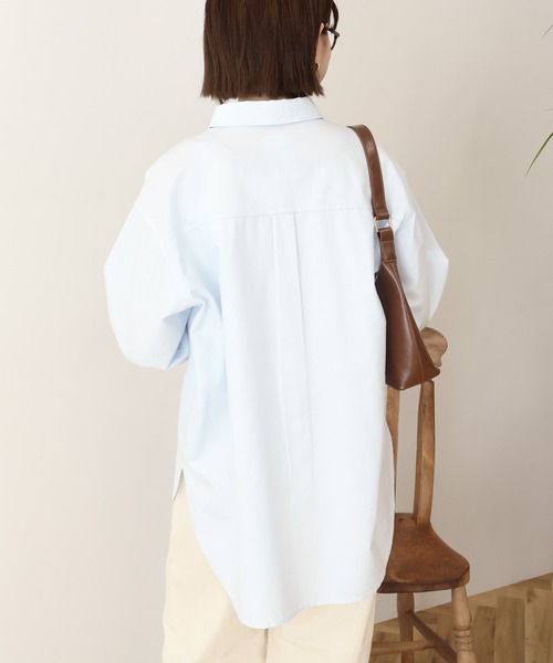 AMERICAN HOLIC（アメリカンホリック）の「【UVカット】オックスベーシックシャツ（シャツ/ブラウス・レディース・ブルー系その他6/サックスブルー/オレンジ/イエロー/ホワイト系その他5・L/M）」の21枚目の写真