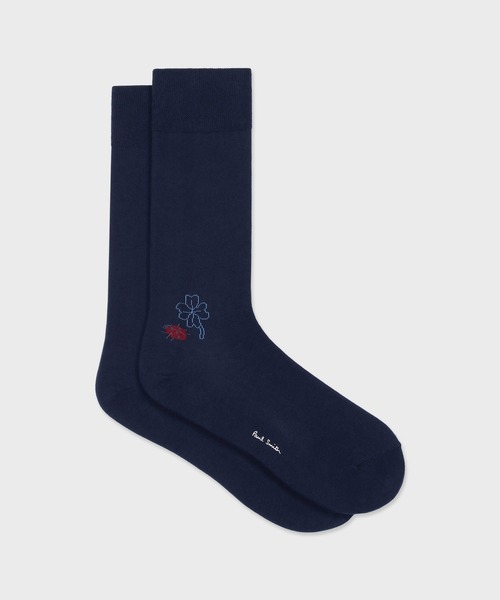 Paul Smith(ポールスミス)の「フォーチュンクローバー ソックス【160615 DRO】(ソックス/靴下・メンズ・ネイビー/ブラック・25-27)」の2枚目の写真