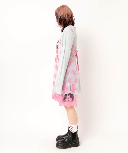 RNA(アールエヌエー)の「D1685 2WAYレースラップスカートワンピース(ワンピース・レディース・ピンク/ホワイト/グレー・MEDIUM)」の10枚目の写真