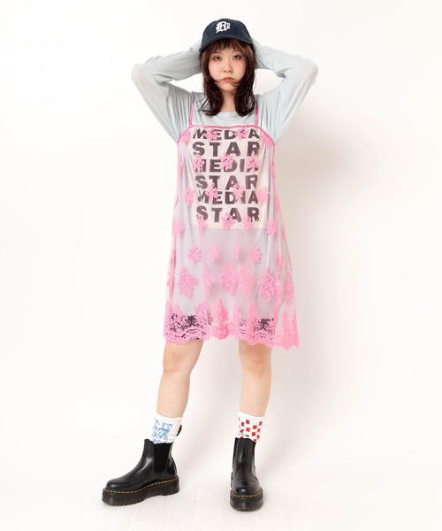 RNA(アールエヌエー)の「D1685 2WAYレースラップスカートワンピース(ワンピース・レディース・ピンク/ホワイト/グレー・MEDIUM)」の9枚目の写真