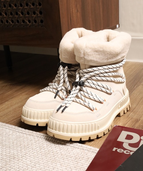 PALLADIUM（パラディウム）の「PALLASHOCK HIVER  パラショック ハイバー（ブーツ・レディース・ブラック/アイボリー・24cm/23.5cm/23cm/25cm/24.5cm）」の2枚目の写真