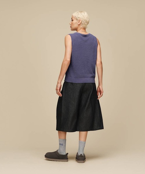 UGG（アグ）の「アグ 【UGG 】-  2足セット ソックス【WQUINLIN LOGO QUARTER 2PACK 1171623-RSF】（ソックス/靴下・レディース・ホワイト×グレー・ONE SIZE）」の9枚目の写真