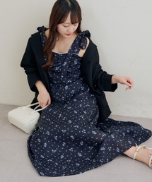 肩リボンキャミワンピ