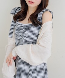 肩リボンキャミワンピ