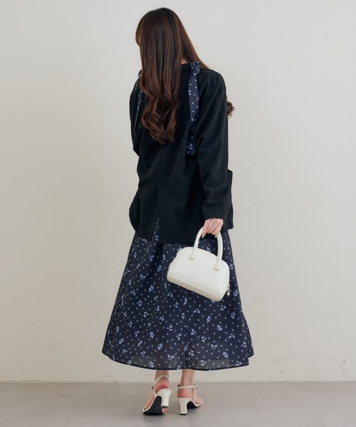 continuer de NICE CLAUP(コンティニューデナイスクラップ)の「肩リボンキャミワンピ(ワンピース・レディース・ブラック/オフホワイト/ワンウォッシュ/その他11/チェック・FREE)」の13枚目の写真