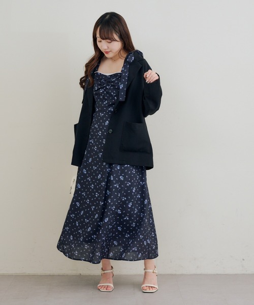 continuer de NICE CLAUP(コンティニューデナイスクラップ)の「肩リボンキャミワンピ(ワンピース・レディース・ブラック/オフホワイト/ワンウォッシュ/その他11/チェック・FREE)」の14枚目の写真