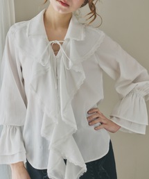 idem（イデム）の「ruffle collared blouse / ラッフルカラーブラウス（シャツ/ブラウス）」
