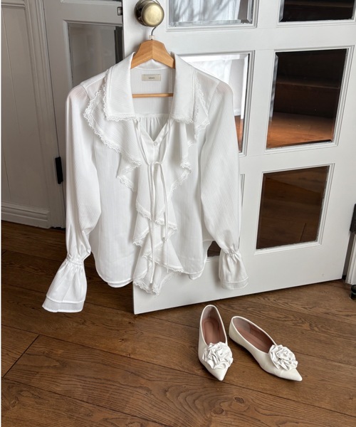 ruffle collared blouse / ラッフルカラーブラウス（シャツ/ブラウス