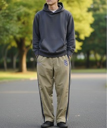 DISCUS ATHLETIC（ディスカス　アスレチック）の「【DISCUS ATHLETIC/ディスカス アスレチック】脇ライン撥水ナイロンワイドトラックパンツ（その他パンツ）」