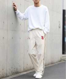 DISCUS ATHLETIC（ディスカス　アスレチック）の「【DISCUS ATHLETIC/ディスカス アスレチック】脇ライン撥水ナイロンワイドトラックパンツ（その他パンツ）」