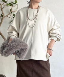 un dix cors | バックリブラインスエードプルオーバー(Tシャツ/カットソー)