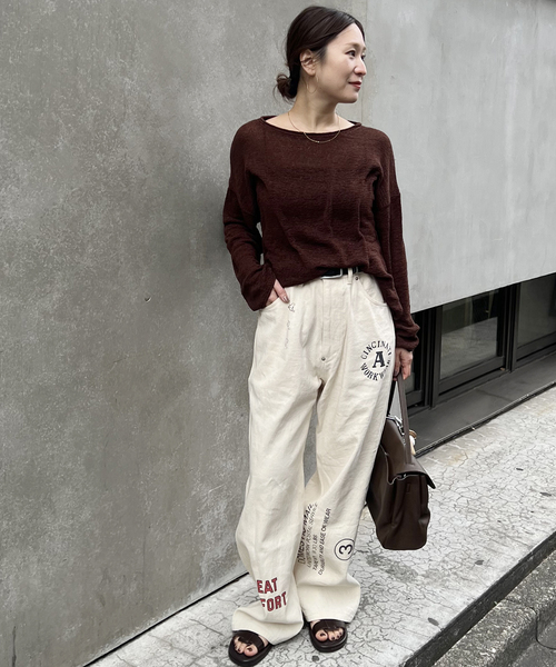 PAYDAY（ペイデイ）の「別注【PAYDAY/ペイデイ】For JS プリントペインターPT（その他パンツ・レディース・アイボリー/ピンク・LARGE/MEDIUM）」の3枚目の写真