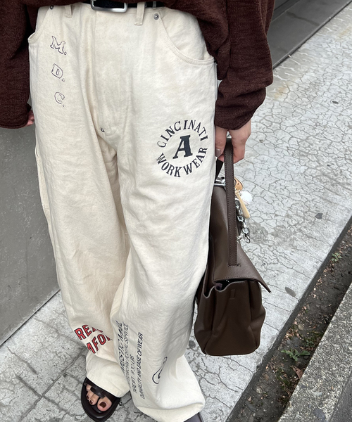 PAYDAY（ペイデイ）の「別注【PAYDAY/ペイデイ】For JS プリントペインターPT（その他パンツ・レディース・アイボリー/ピンク・LARGE/MEDIUM）」の6枚目の写真