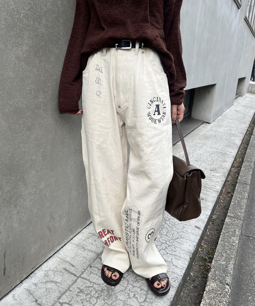 PAYDAY（ペイデイ）の「別注【PAYDAY/ペイデイ】For JS プリントペインターPT（その他パンツ・レディース・アイボリー/ピンク・LARGE/MEDIUM）」の9枚目の写真