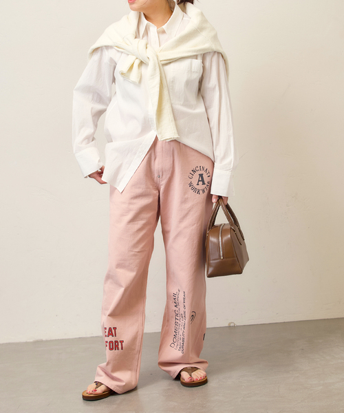 PAYDAY（ペイデイ）の「別注【PAYDAY/ペイデイ】For JS プリントペインターPT（その他パンツ・レディース・アイボリー/ピンク・LARGE/MEDIUM）」の10枚目の写真