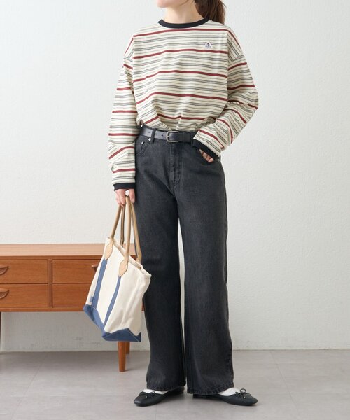 GEVACO(ゲバコ)の「【GEVACO】ボーダーベーシックロンTEE/ユニセックス(Tシャツ/カットソー・レディース・ネイビー/アイボリー・MEDIUM/LARGE)」の10枚目の写真