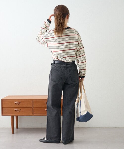 GEVACO(ゲバコ)の「【GEVACO】ボーダーベーシックロンTEE/ユニセックス(Tシャツ/カットソー・レディース・ネイビー/アイボリー・MEDIUM/LARGE)」の11枚目の写真