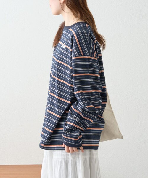 GEVACO(ゲバコ)の「【GEVACO】ボーダーベーシックロンTEE/ユニセックス(Tシャツ/カットソー・レディース・ネイビー/アイボリー・MEDIUM/LARGE)」の13枚目の写真