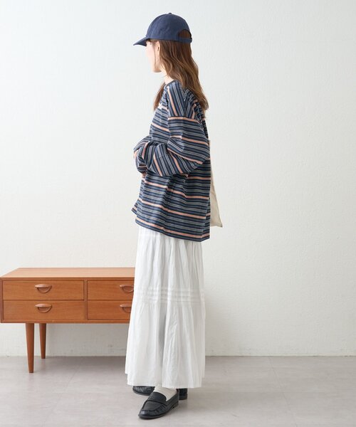 GEVACO(ゲバコ)の「【GEVACO】ボーダーベーシックロンTEE/ユニセックス(Tシャツ/カットソー・レディース・ネイビー/アイボリー・MEDIUM/LARGE)」の16枚目の写真