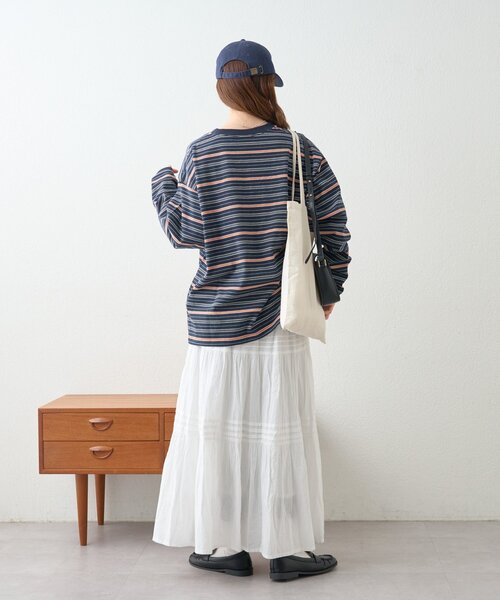 GEVACO(ゲバコ)の「【GEVACO】ボーダーベーシックロンTEE/ユニセックス(Tシャツ/カットソー・レディース・ネイビー/アイボリー・MEDIUM/LARGE)」の17枚目の写真