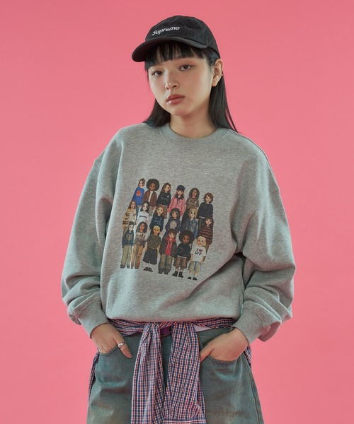 WISH FOR EVER(ウィッシュフォーエバー)の「【 6color /3size 】PIXEL MODEL DESIGN PULLOVER SWEAT / ピクセルモデルデザインプルオーバースウェット(スウェット・メンズ・ライトブルー/ピンク/レッド/グレー/イエロー/ネイビー・LARGE/MEDIUM/SMALL)」の2枚目の写真