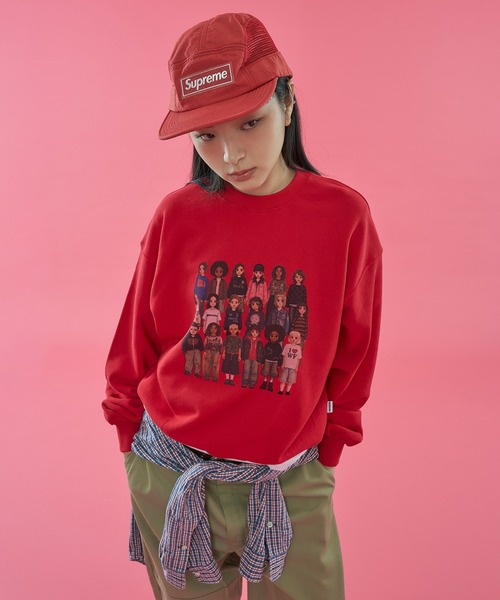 WISH FOR EVER(ウィッシュフォーエバー)の「【 6color /3size 】PIXEL MODEL DESIGN PULLOVER SWEAT / ピクセルモデルデザインプルオーバースウェット(スウェット・メンズ・ライトブルー/ピンク/レッド/グレー/イエロー/ネイビー・LARGE/MEDIUM/SMALL)」の1枚目の写真