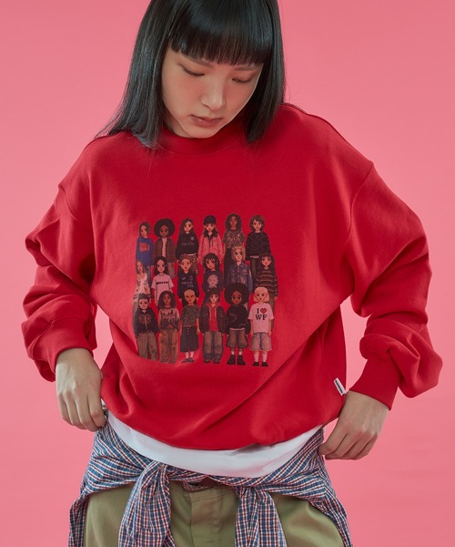 WISH FOR EVER(ウィッシュフォーエバー)の「【 6color /3size 】PIXEL MODEL DESIGN PULLOVER SWEAT / ピクセルモデルデザインプルオーバースウェット(スウェット・メンズ・ライトブルー/ピンク/レッド/グレー/イエロー/ネイビー・LARGE/MEDIUM/SMALL)」の21枚目の写真