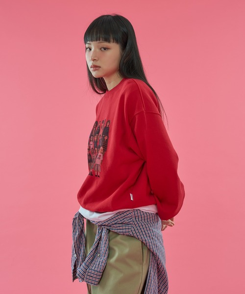 WISH FOR EVER(ウィッシュフォーエバー)の「【 6color /3size 】PIXEL MODEL DESIGN PULLOVER SWEAT / ピクセルモデルデザインプルオーバースウェット(スウェット・メンズ・ライトブルー/ピンク/レッド/グレー/イエロー/ネイビー・LARGE/MEDIUM/SMALL)」の22枚目の写真