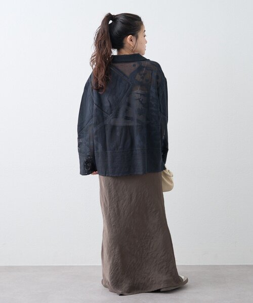 CIAOPANIC TYPY（チャオパニックティピー）の「【india】レースリメイク風シャツジャケット（シャツ/ブラウス・レディース・ブラック/サックスブルー/イエロー/オフホワイト・ONE SIZE）」の15枚目の写真