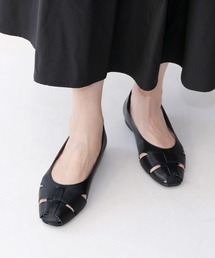 Fin（フィン）の「グルカフラットシューズ【低反発スポンジ入り】（パンプス）」