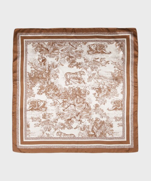 GALLEST（ギャレスト）の「アートプリントスカーフ（ストール/ショール・レディース・キャメル/ブラック・00）」の4枚目の写真