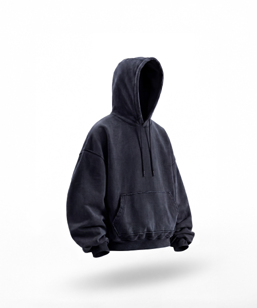 ANGLAN(アングラン)の「Heavyweight Washed Hoodie - Navy(パーカー・メンズ・その他・ONE SIZE)」の1枚目の写真