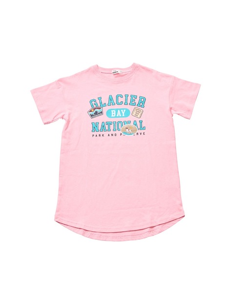pairmanon(ペアマノン)の「【綿100%】【リンクコーデ】ガールズ ロゴプリント チュニックTシャツ(チュニック・キッズ・ピンク系その他/グレイッシュベージュ/ブルー・100/110/120/130/140/150/90)」の18枚目の写真