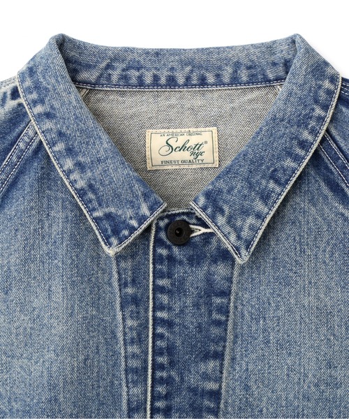 schott（ショット）の「Schott/ショット/LOT. 962J FP COVERALL USED/ファイアプルーフ カバーオール ユーズド（カバーオール・メンズ・ブルー系その他・36/38/40/42）」の4枚目の写真