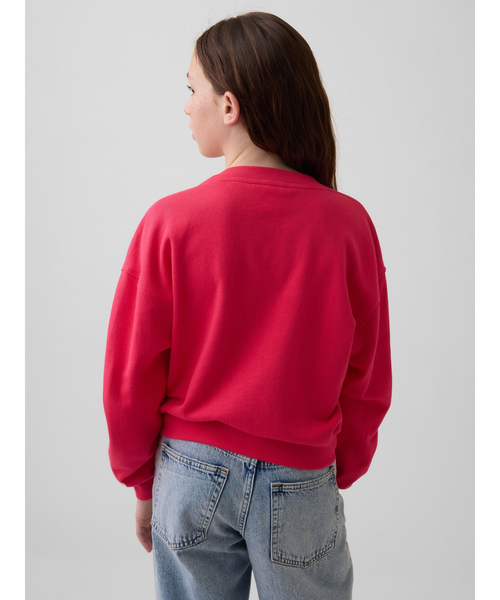 GAP（ギャップ）の「GapKids セサミストリート オーバーサイズ ウェッジ クルーネック スウェットシャツ（スウェット・キッズ・レッド/オフホワイト・160cm/150cm/140cm/130cm/120cm/110cm）」の5枚目の写真