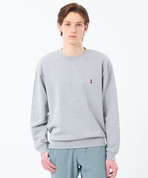 MACKINTOSH PHILOSOPHY(マッキントッシュ フィロソフィー)の「【WEB&一部店舗限定】バッキンガムベア 10オンス裏パイル ワンポイントクルーネックスウェット(スウェット・メンズ・グレー系その他2/ダークネイビー・42/40/38)」の1枚目の写真