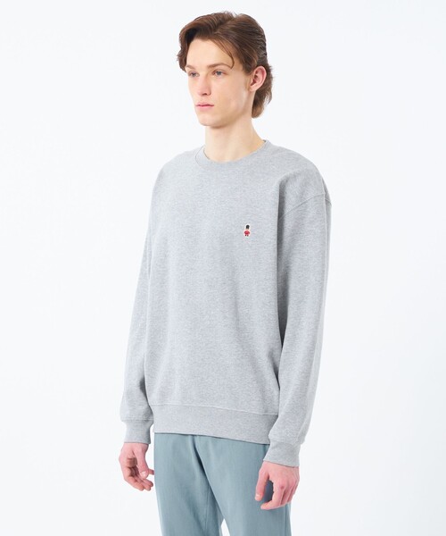 MACKINTOSH PHILOSOPHY(マッキントッシュ フィロソフィー)の「【WEB&一部店舗限定】バッキンガムベア 10オンス裏パイル ワンポイントクルーネックスウェット(スウェット・メンズ・グレー系その他2/ダークネイビー・42/40/38)」の6枚目の写真