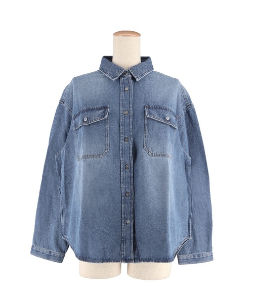 coca(coca)(コカ)の「オーバーサイズデニムシャツ(シャツ/ブラウス・レディース・ブルー/ライトブルー・M/L/S)」の20枚目の写真