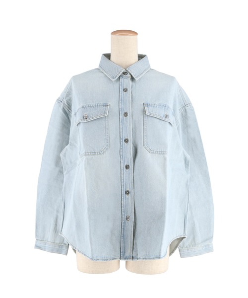 coca(coca)(コカ)の「オーバーサイズデニムシャツ(シャツ/ブラウス・レディース・ブルー/ライトブルー・M/L/S)」の21枚目の写真